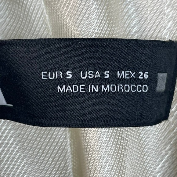 ZARA Double Breasted Tweed Blazer Gold Button ASO Kate Royal Ecru White S - Picture 7 of 12